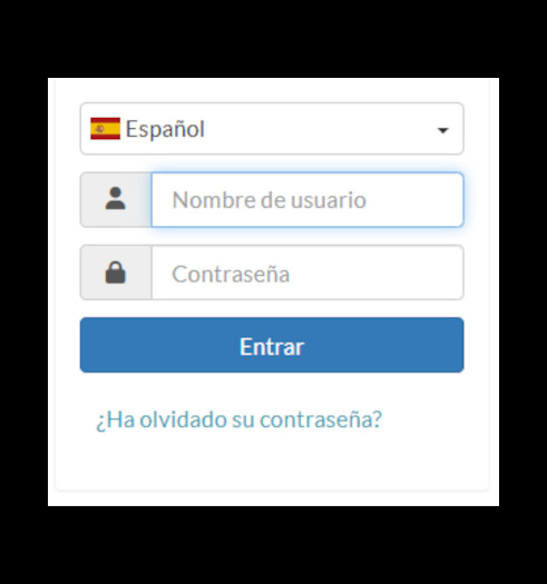 Pantalla de inicio de sesión