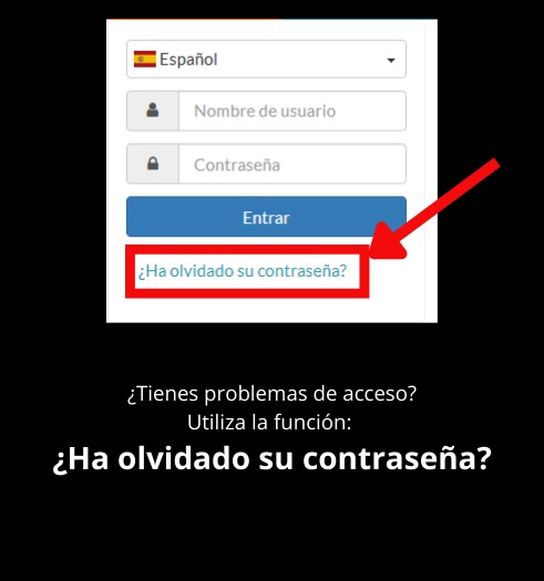 Página de recuperación de contraseña